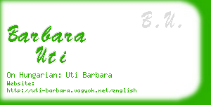 barbara uti business card